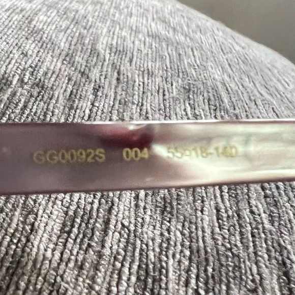 Gucci AR GG 0092S Pearlized Pink Sunglasses display picture 1